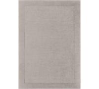 THE RUGS Villeroy & Boch 1812 Kari Handmade Soft Wool Blend Bordered Rug in Grey | Size: 150 cm diameter THE RUGS Grey 150 cm diameter