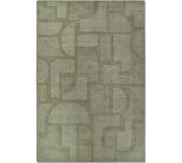 The Rugs Villeroy & Boch 1906 Wool Rug Alexis - Soft Handwoven Geometric Design In Green Green 80cm x 150cm