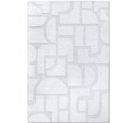 The Rugs Villeroy & Boch 1906 Wool Rug Alexis - Soft Handwoven Geometric Design In White White 190cm x 280cm