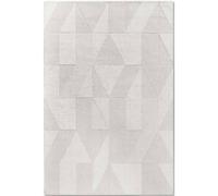 The Rugs Villeroy & Boch 1906 Wool Rug Ursule Handwoven High Low Pile In White White 190cm x 280cm