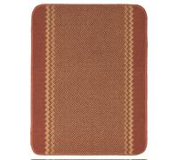 THE RUGS Washable Designer Rugs & Mats Lined Bordered Design in Terra | 116T in Burnt Orange | Size: 100 cm x 150 cm THE RUGS Burnt Orange 100 cm x 150 cm