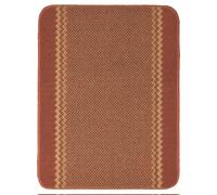 THE RUGS Washable Designer Rugs & Mats Lined Bordered Design in Terra | 116T in Red | Size: 133 cm x 190 cm THE RUGS Red 133 cm x 190 cm