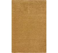 The Rugs Washable Non Slip Shaggy Rug Soft Stain Resistant Plain In Mustard Mustard