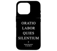 The Rule of Benedict ORATIO LABOR QUIES SILENTIUM Case for iPhone 16 Pro