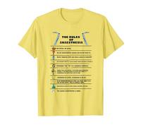 The Rules of Anaesthesia T-Shirt, Men, Lemon Yellow, Large