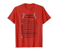 The Rules of Anaesthesia T-Shirt, Men, Red, X-Large