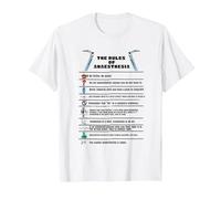 The Rules of Anaesthesia T-Shirt, Men, White, 3X-Large