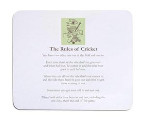 'The Rules Of Cricket' Mouse Mat/Desk Pad (MO00037183)