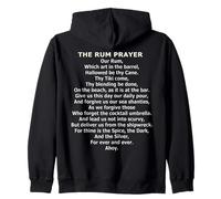 The Rum Prayer - Funny Pirate & Tiki Drink Parody Zip Hoodie
