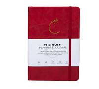 The Rumi Planner & Journal - A 2-in-1 Daily Planner and Guided Journal with Inspiring Writing Prompts - Build Productivity and a Positive Mindset - 3 Months Undated (Red)