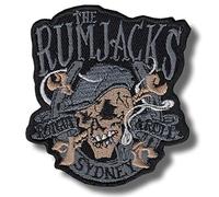 The Rumjacks Patch Badge Embroidered Iron on Applique