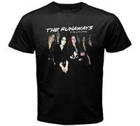 The Runaways Females Band Personels Printed T-Shirt Mens Unisex Black Tees L