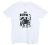 The Runaways Mens T Shirt Hard Rock Punk Hole L7 Joan Jett Bikini Kill Band Tee Size L White