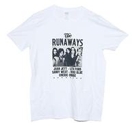 The Runaways T Shirt Hard Rock Punk Band Tee White