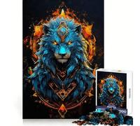 The Runestone Lion Jigsaw Puzzles for Teenagers 1000 Pieces Logic Sense Toy Calm Fun Smooth Edge Birthday Gift (50x75cm)