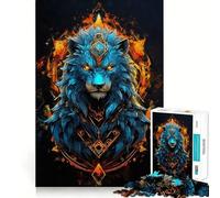 The Runestone Lion Jigsaw Puzzles for Teenagers 1000 Pieces Logic Sense Toy Calm Fun Smooth Edge Birthday Gift (50x75cm)