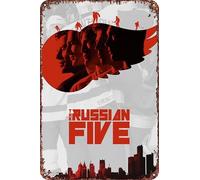The Russian Five Vintage Tin Sign Wall Art Decor - Retro Sign for Home Patio Decor Gifts Movie Poster - 8x12 Inch
