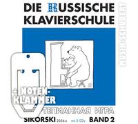 The Russian Piano School Volume 2 (2 CDs) with practical Sheet Holding Clip Klavier spielen lernen from the famous Russian Piano Methodik with Numerous Play Blocks Sonatinen und Etüden: Russian Piano School) (Paperback) by Alexander Nikol AJEW [German Language]