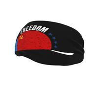 The Russian Soviet Federative Socialist Republic Flag and Freedom Headbands Men Women Non Slip Wicking Sports Sweatband for Gym Basketball Yoga Hairbands
