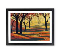 The Sacred Autumn Forest Framed Wall Art Print A2 Black