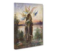 The Sacred Elephant By Gustave Moreau Canvas Print | Gallery Wrapped 30mm Frame Wall Art | 24x16 inches | Ready to Hang | Classic Animals Picture | Living Room Bedroom Lounge Office