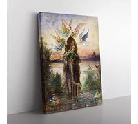 The Sacred Elephant By Gustave Moreau Classic Painting Canvas Wall Art Print Ready to Hang, Framed Picture for Living Room Bedroom Home Office Décor, 60x40 cm (24x16 Inch)