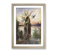 The Sacred Elephant By Gustave Moreau Classic Painting Framed Print | A4 Oak Framed Wall Art | Ready to Hang | Classic Animal Picture | Living Room Bedroom Lounge Office
