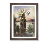 The Sacred Elephant By Gustave Moreau Classic Painting Framed Print | A4 Walnut Framed Wall Art | Ready to Hang | Classic Animal Picture | Living Room Bedroom Lounge Office