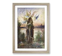The Sacred Elephant by Gustave Moreau Framed Print | A2 Oak Framed Wall Art | Ready to Hang | Modern Animal Picture | Living Room Bedroom Lounge Office