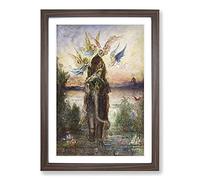 The Sacred Elephant by Gustave Moreau Framed Print | A2 Walnut Framed Wall Art | Ready to Hang | Modern Animal Picture | Living Room Bedroom Lounge Office
