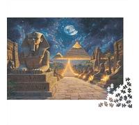 The Sacred Sphinx,Pyramids of Giza Jigsaw Puzzles Challenge Toy Educational Games Home Decoration for Adults& Teenager Age 14 Years Up 38x26cm/1000pcs