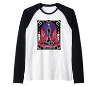 The Sacrifice XIV Gothic Tarot Style Chess Player Raglan Baseball Tee