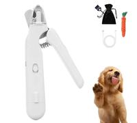 The Safetrim by Pupnourish, 2-in-1 Dog & Cat Nail Trimmer - Claw Grooming Tool, With LED Light and Anti-Splash Guard, Low Noise for Stress-Free Grooming (1PC-C)