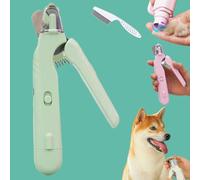 The Safetrim By Pupnourish, Pupnourish Nail Trimmer, 2 In1 Design Precision Trimming And Grinding, Cat Nail Clippers With Safety Guard And Led Lights, For Small Medium Large Dogs Cats (B)