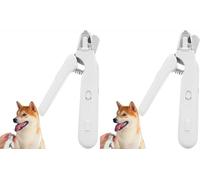 The SafeTrim™ by PupNourish with LED Light for Dogs & Cats,2-in-1 Electric Pet Nail Trimmer for All Sizes, Low Noise, USB Rechargeable with Safety Guard (2 Pcs)