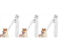 The SafeTrim™ by PupNourish with LED Light for Dogs & Cats,2-in-1 Electric Pet Nail Trimmer for All Sizes, Low Noise, USB Rechargeable with Safety Guard (3 Pcs)