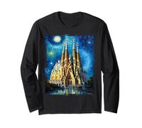 The Sagrada Familia - Barcelona Van Gogh art Long Sleeve T-Shirt