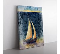 The Sailing Boat Canvas Wall Art Print Ready to Hang, Framed Picture for Living Room Bedroom Home Office Décor, 60x40 cm (24x16 Inch)