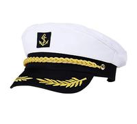 The Sailor Hat - Vintage Yacht Captain Cap Unisex, Stylish Sailor Party Hat | Adjustable Maritime Costume Accessory for Cruise, Cosplay, Halloween, Beach Theme, Boating Naval Celebration Outfit