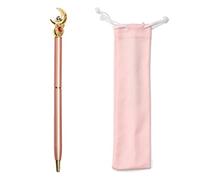The Sailor Moon Ballpoint Pen 0.5 mm Black Metal Pen Kawaii Stationery with Fabric Bag Creative Writing Pen for Decoration, Decorese Pastel 1