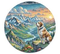 The Saint Bernard Jigsaw Puzzles Puzzles for Adults Kids. 1000 Pieces Whimsical Challenge Toy Educational Game Home Decoration for Educational Games Gifts 1000pcs (67.5x67.5cm)