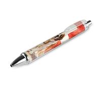 The Saint Bernard & Swiss Flag Retractable Ballpoint Pen 0.5mm | Smooth Writing Gel Ink Pens Black Inks for Diary Office Supplies
