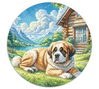 The Saint Bernard1000 Piece Circular Puzzle AnimalCreative Adults And Kids Unique Challenge Games1000pcs (67.5x67.5cm)