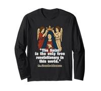 The Saint is The Only Face Inspirational Quote Design Long Sleeve T-Shirt
