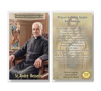 THE SAINTS COLLECTION St Andre Bessette Laminated Prayer Cards pack of 20
