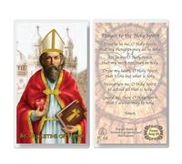 THE SAINTS COLLECTION St Augustine Laminated Prayer Cards pack of 20