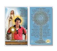 THE SAINTS COLLECTION St Carlo Acutis Laminated Prayer Cards pack of 20