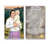 THE SAINTS COLLECTION St Gianna Molla Laminated Prayer Cards pack of 20