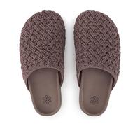 The Sak Bolinas Clog in Crochet and Leather, Slip On Entry, Mushroom Cozy, 5 UK