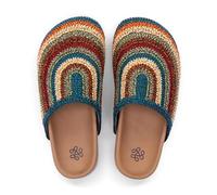 The Sak Bolinas Clog in Crochet and Leather, Slip On Entry, Woodland Stripe, 7 UK